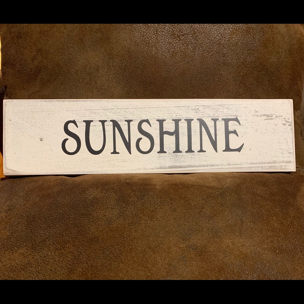 Hand crafted solid wood sign